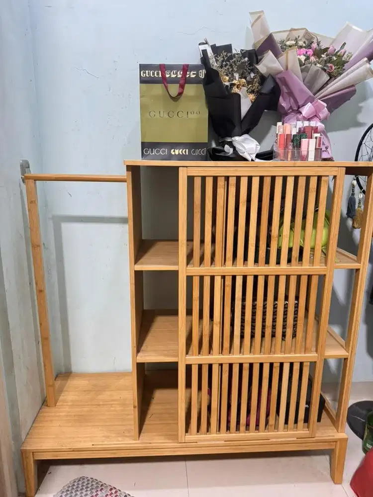 IKEA NORDKISA BAMBOO lemari cabinet sliding door