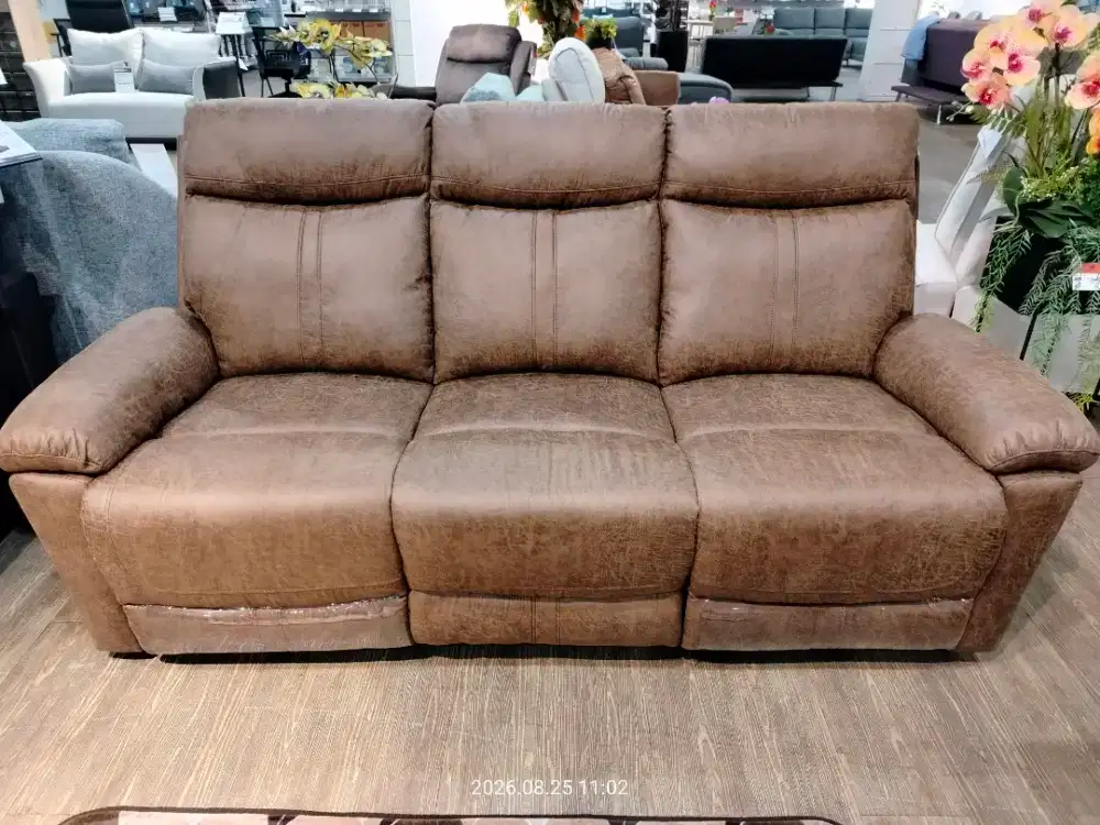 Sofa Recliner 3seat BRUN