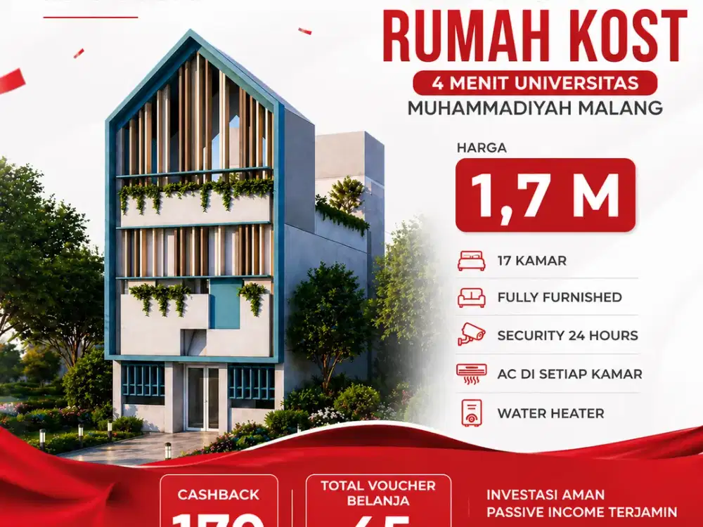 Kost Siap Huni Dekat Kampus | Full Furnished + Cashback 100 Juta