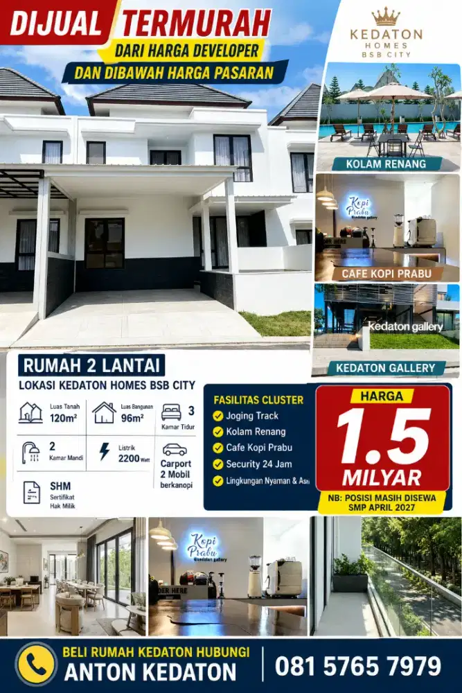 2LT TERMURAH dr developer kedaton bsb HILAGO ivy park victoria highlan