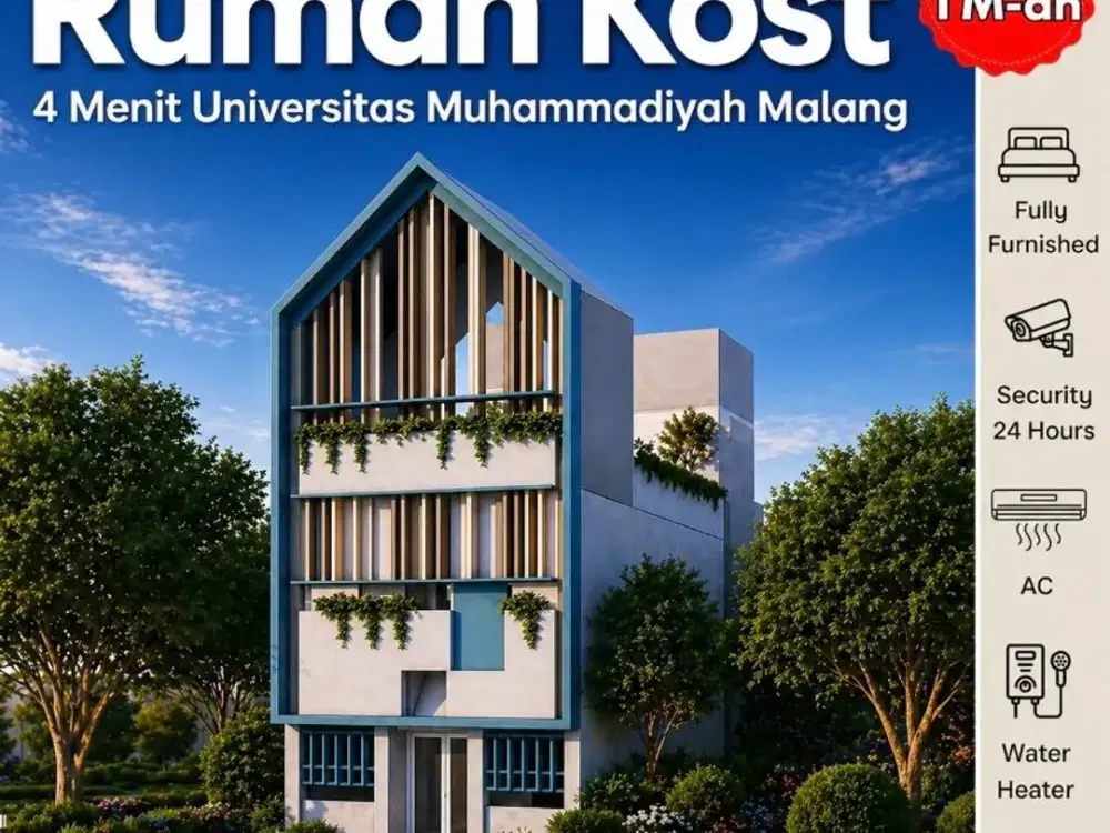 CUAN! Kost Dekat Kampus Full Furnished + Cashback 100 Juta