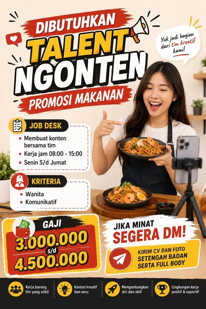 Lowongan Telent Kreator