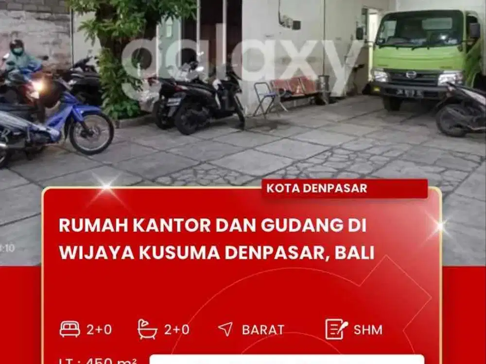 DIJUAL RUMAH KANTOR DAN GUDANG WIJAYA KUSUMA DENPASAR, BALI