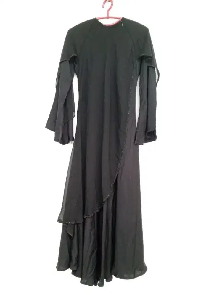 Gamis Hitam Layer Seken/Bekas Pakai/Preloved