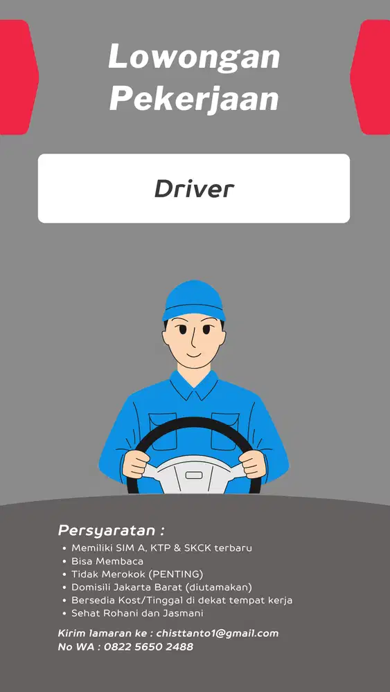 Lowongan Supir Pribadi
