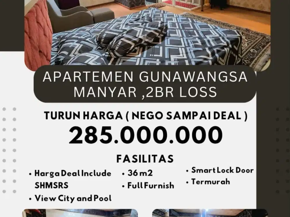 DIJUAL APARTEMENT GUNAWANGSA MANYAR SURABAYA