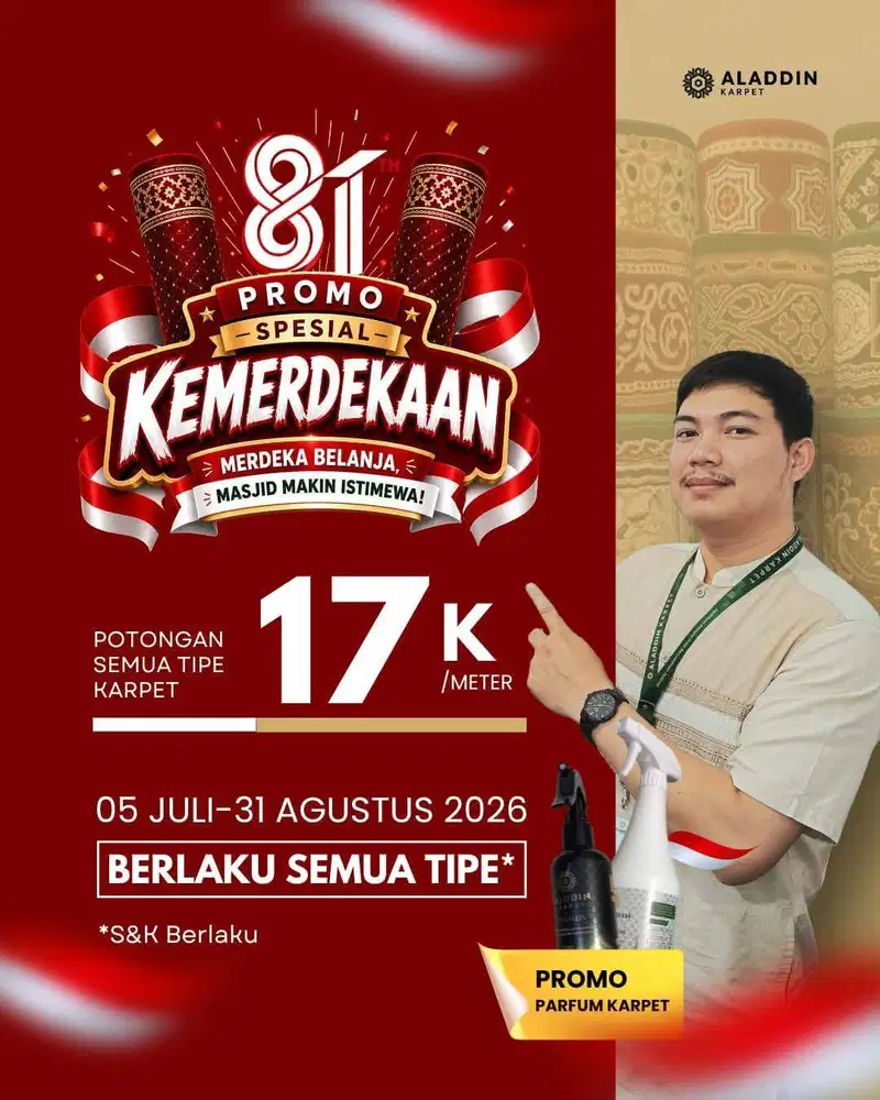 Promo potongan harga karpet masjid
