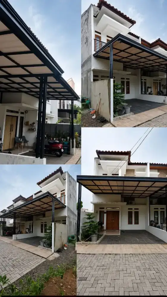 Kanopi besi hollow Galvanis dan baja ringan