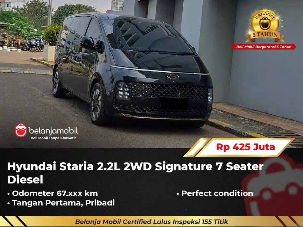 [ GARANSI 5TH ] Hyundai Staria 2.2L 2WD Signature 7 Seater 2022/2023