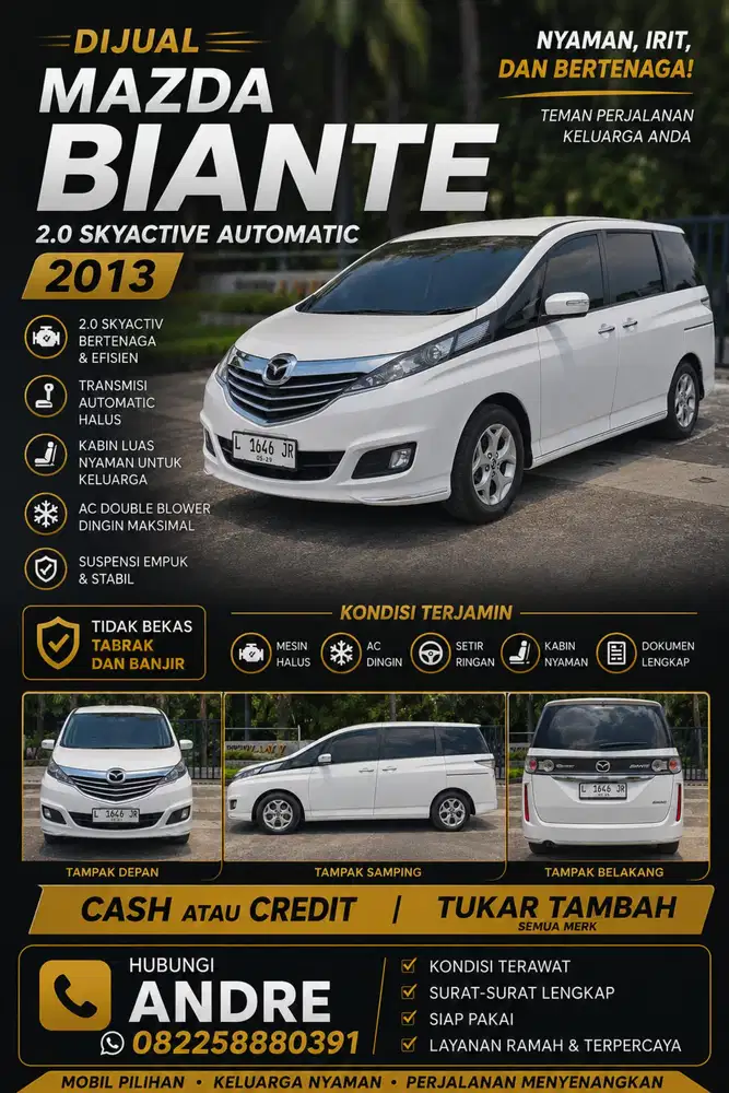 Mazda Biante 2.0 Skyactive Automatic 2013
