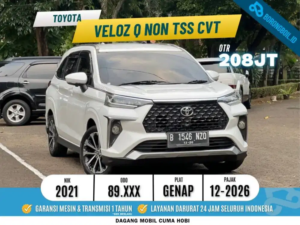 Toyota Veloz Q non TSS cvt 2021 PUTIH