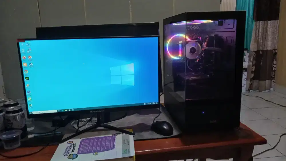 1set PC Amd Ryzen 3 3100 ram 8gb ssd 128gb hdd 500gb Vga 6gb ddr5
