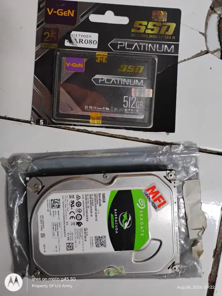 Jual Ssd vgen dan hardisk 2nd