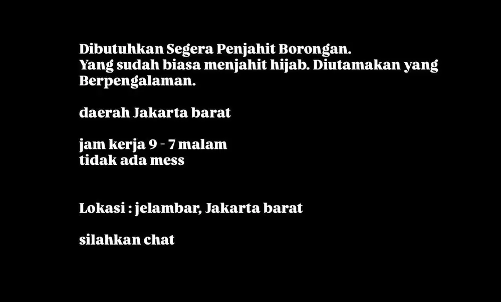 Penjahit borongan