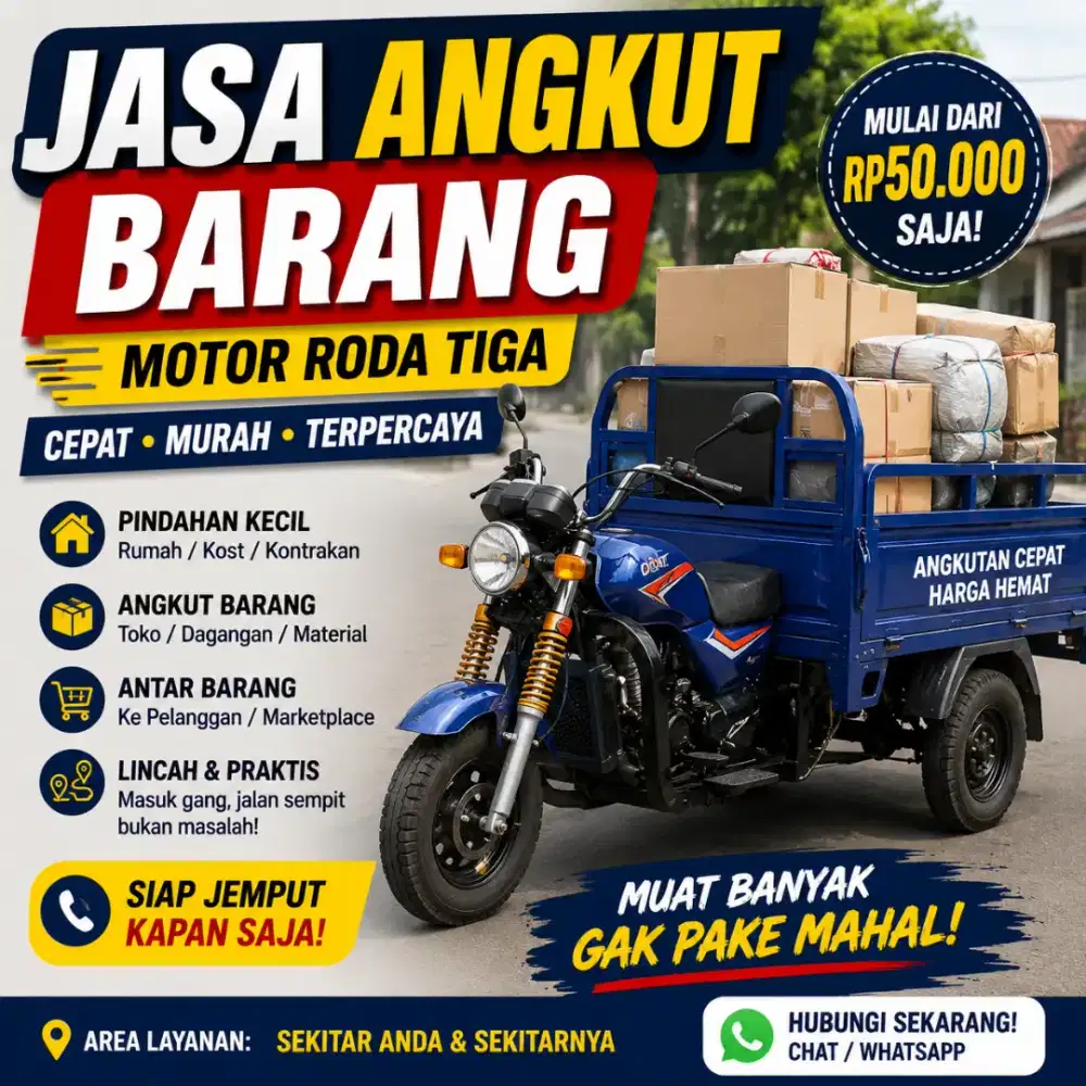 Jasa angkut barang memakai motor viar
