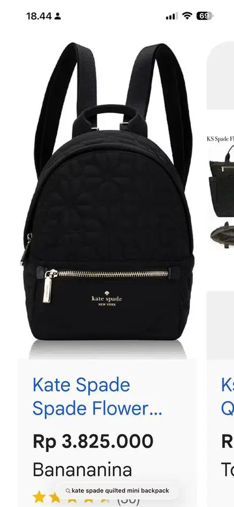 Katespade mini backpack