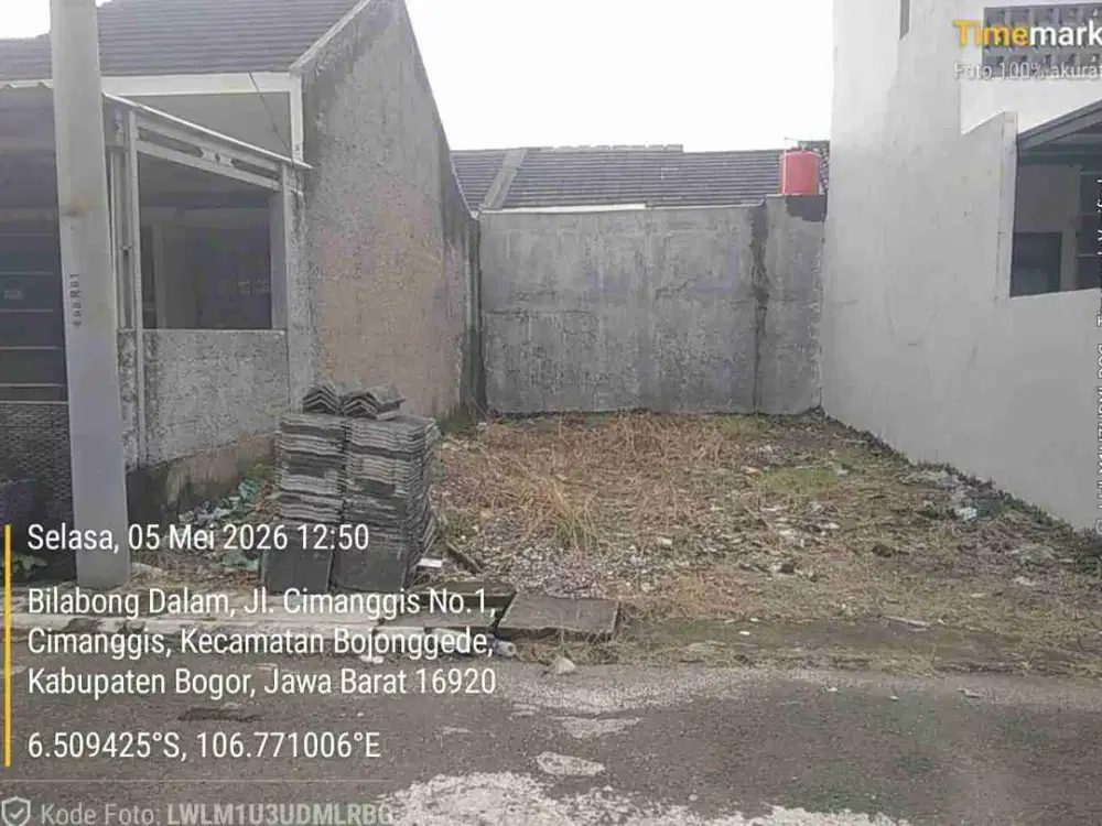 Dijual Tanah Kavling SHM DI The Crystal Residence Kel. Cimanggis Kec Bojong gede Kab Bogor.