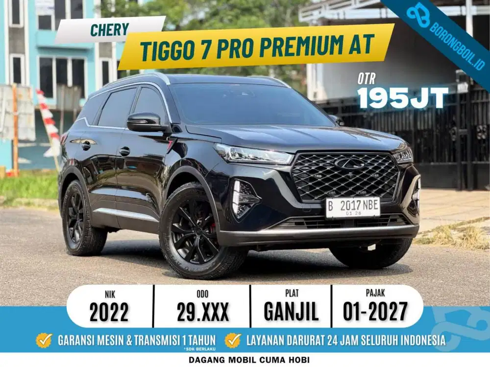 LIKE NEW! Chery Tiggo 7 pro premium AT 2022 hitam