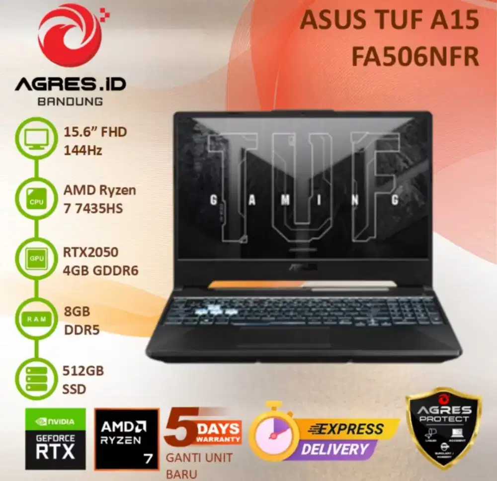 Dijual Laptop ASUS TUF A15 like New Garansi