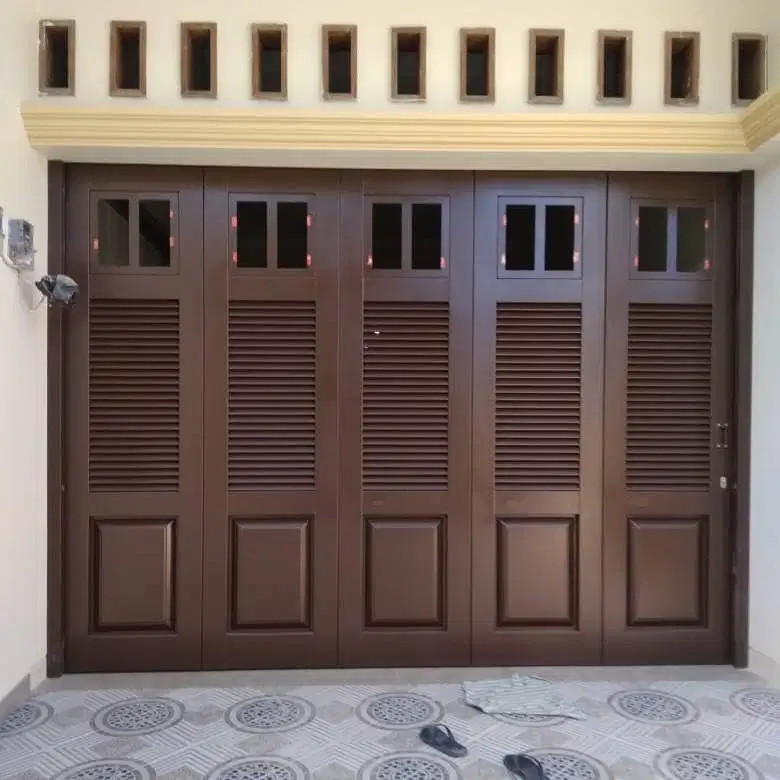 Pintu garasi besi handerson model sliding nikung/lipat