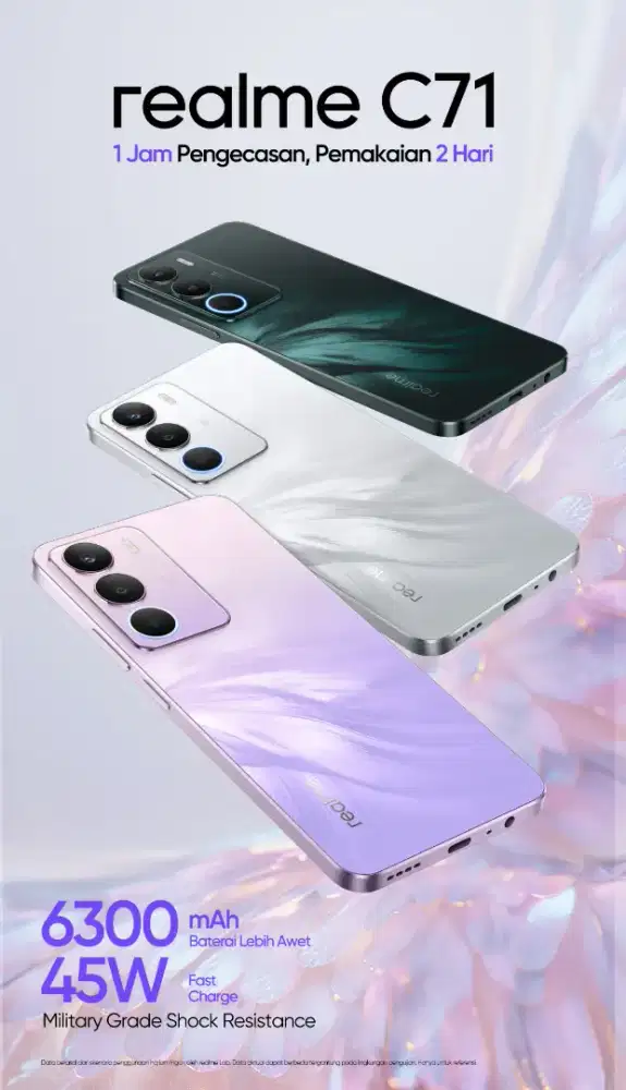 Realme C71 RAM 8GB, Bisa Kredit Pakai Yesss Credit, DP mulai 0 Rupiah!