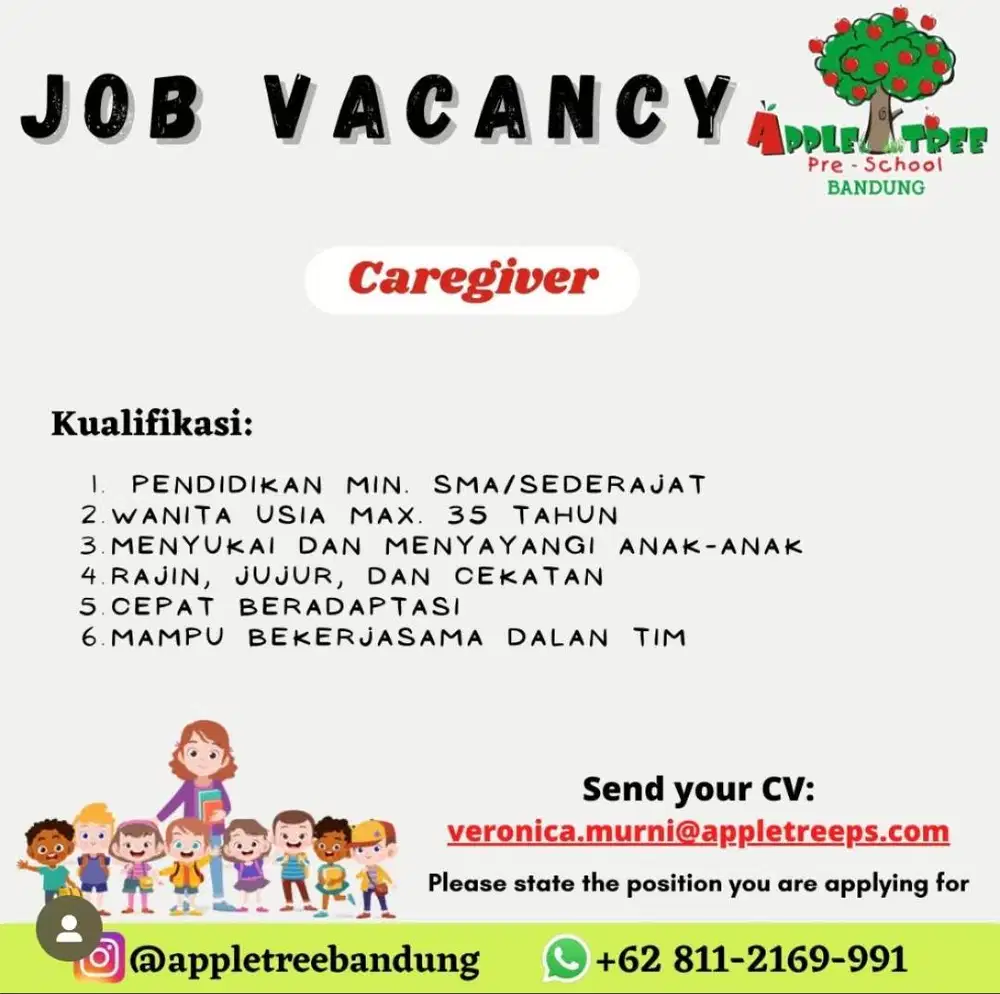 Lowongan kerja Caregiver
