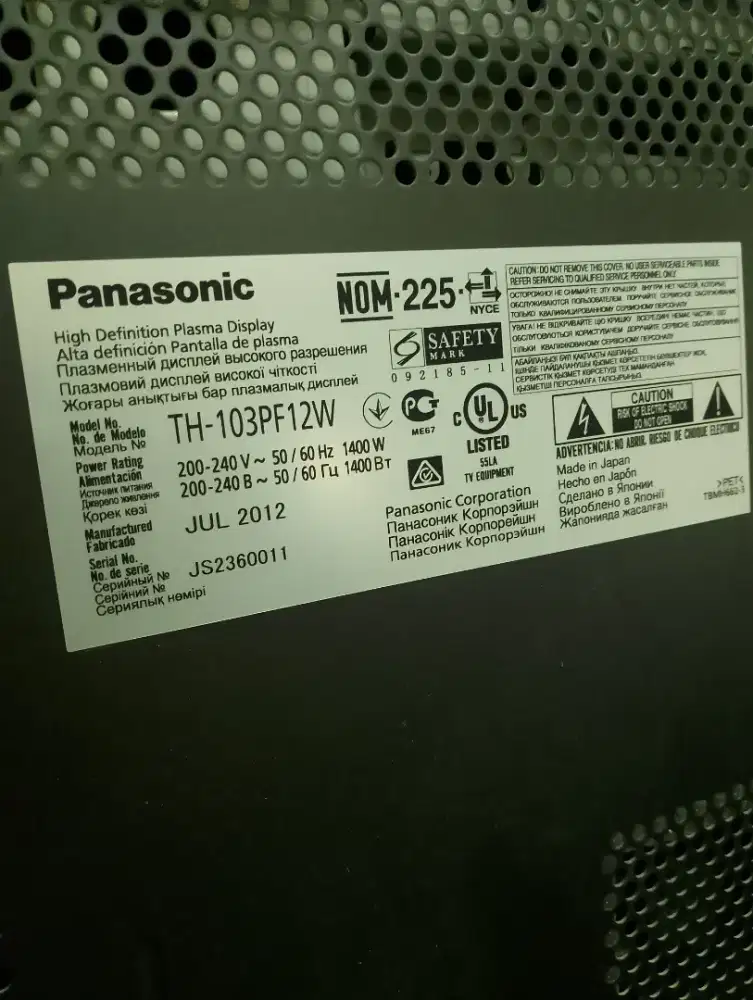 Monitor tv 100ine