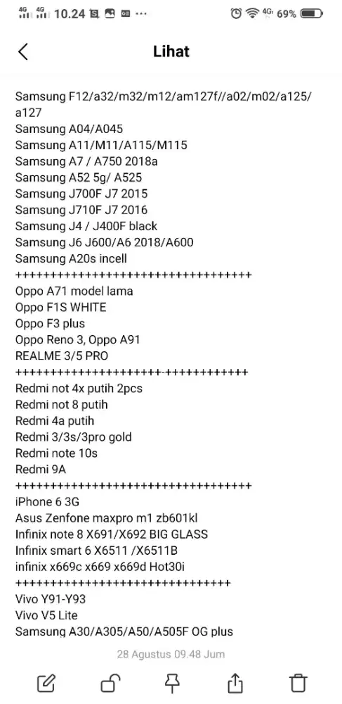Jual Borongan LCD HP Baru bkn second ada 30pcs