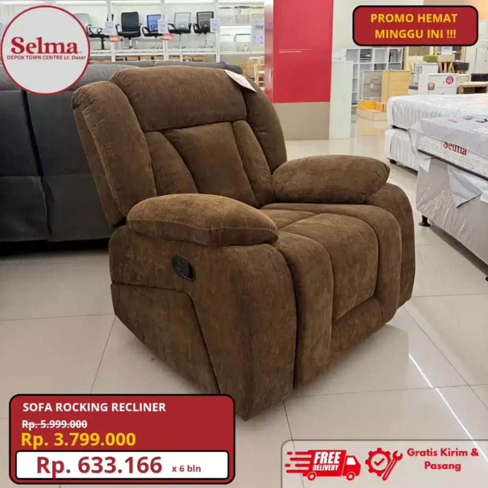 Sofa Rocking Santai Recliner Bisa Cicilan
