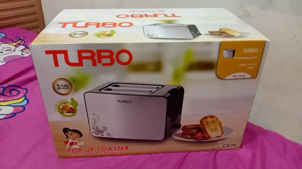 Dijual Cepat Toaster Pop Up merk Turbo masih segel dan baru