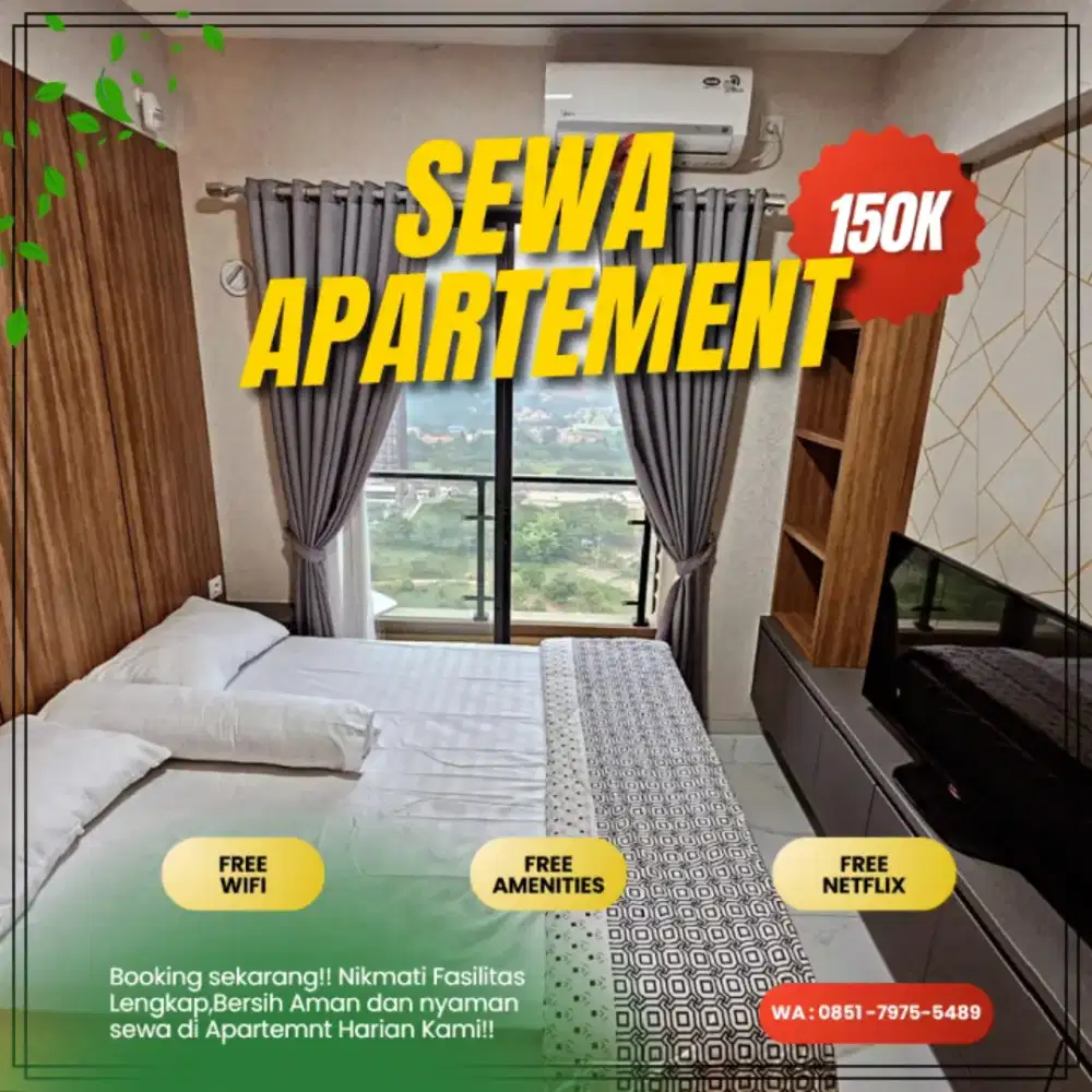 Sewa Apartemen Treepark BSD Serpong Harian/Transit Termurah Tangerang