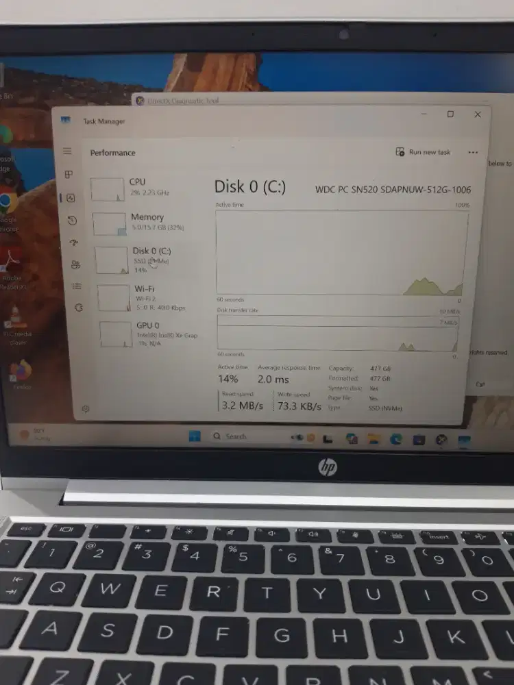 Hp probook 430 core i7-1165g7 ram 16 gb ssd 512 gb win 11 pro