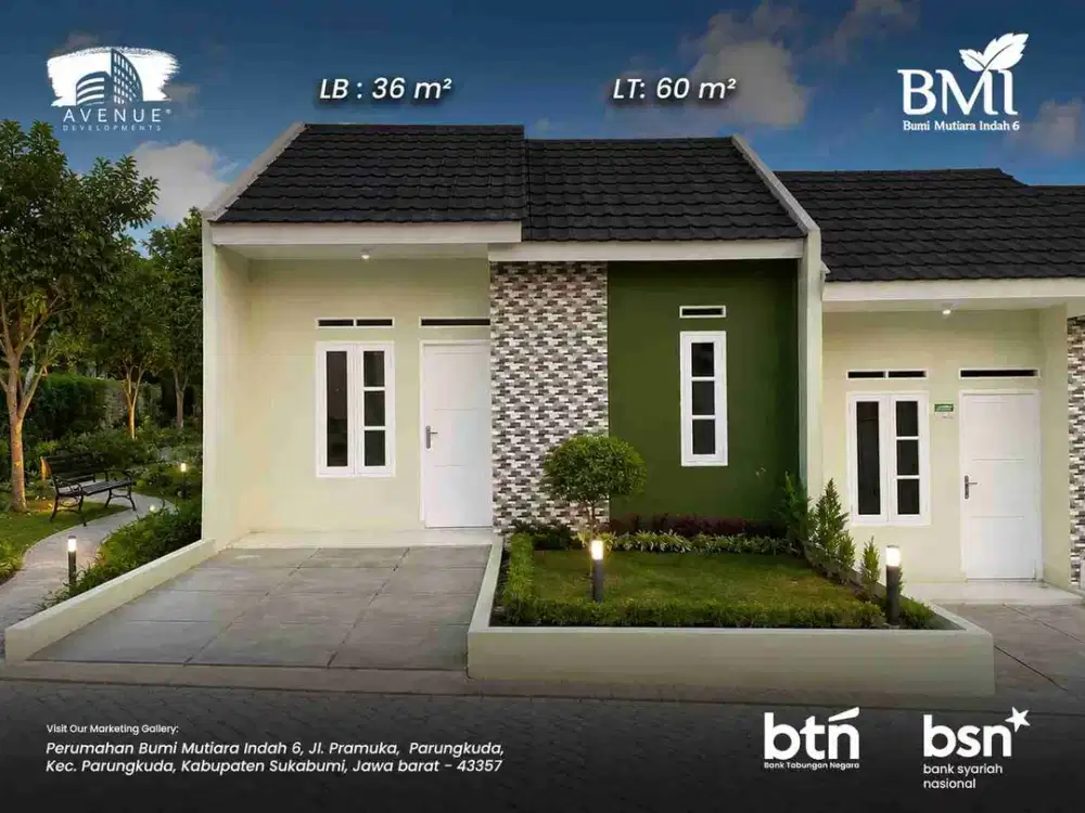 RUMAH SUBSIDI CICILAN 1 JUTAAN PERBULAN FLAT, DEKAT AKSES TOL BOCIMI DAN STASIUN KAI