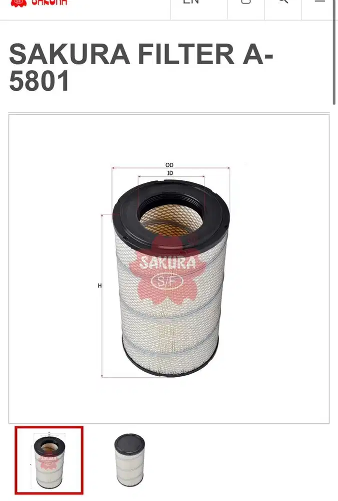 Filter Udara Sakura A-5801 Air Filter