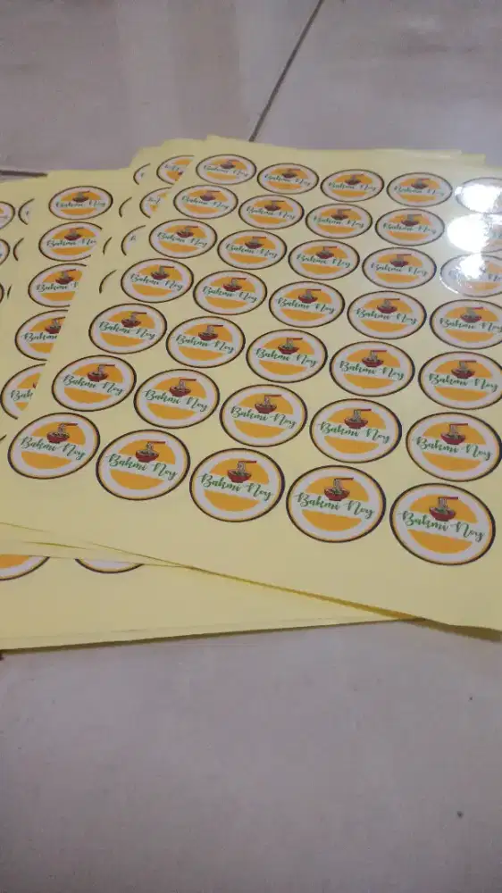 stiker label kemasan produk