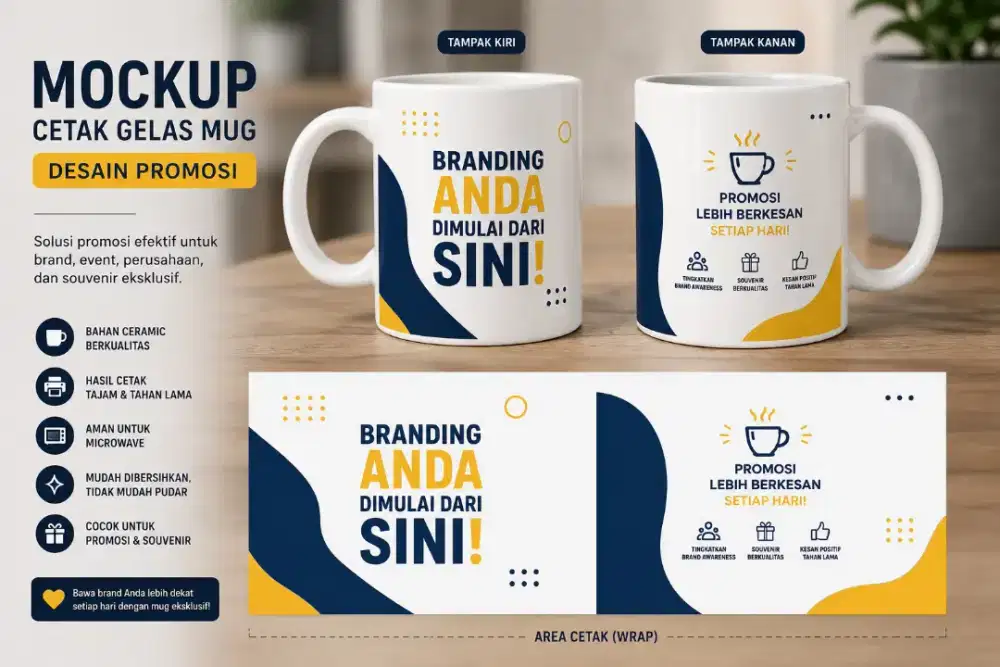 Gelas mug costom