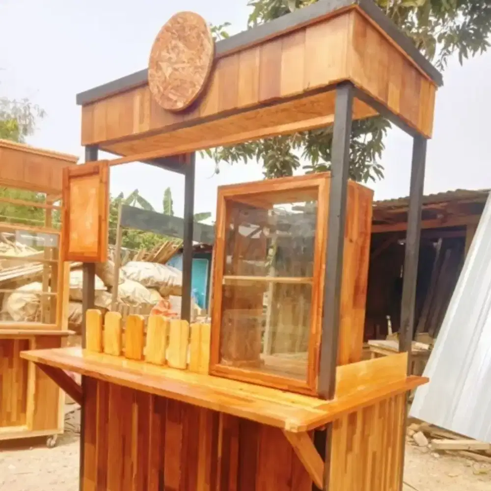 JUAL GEROBAK KAYU untuk JUALAN 120x90x180 cm