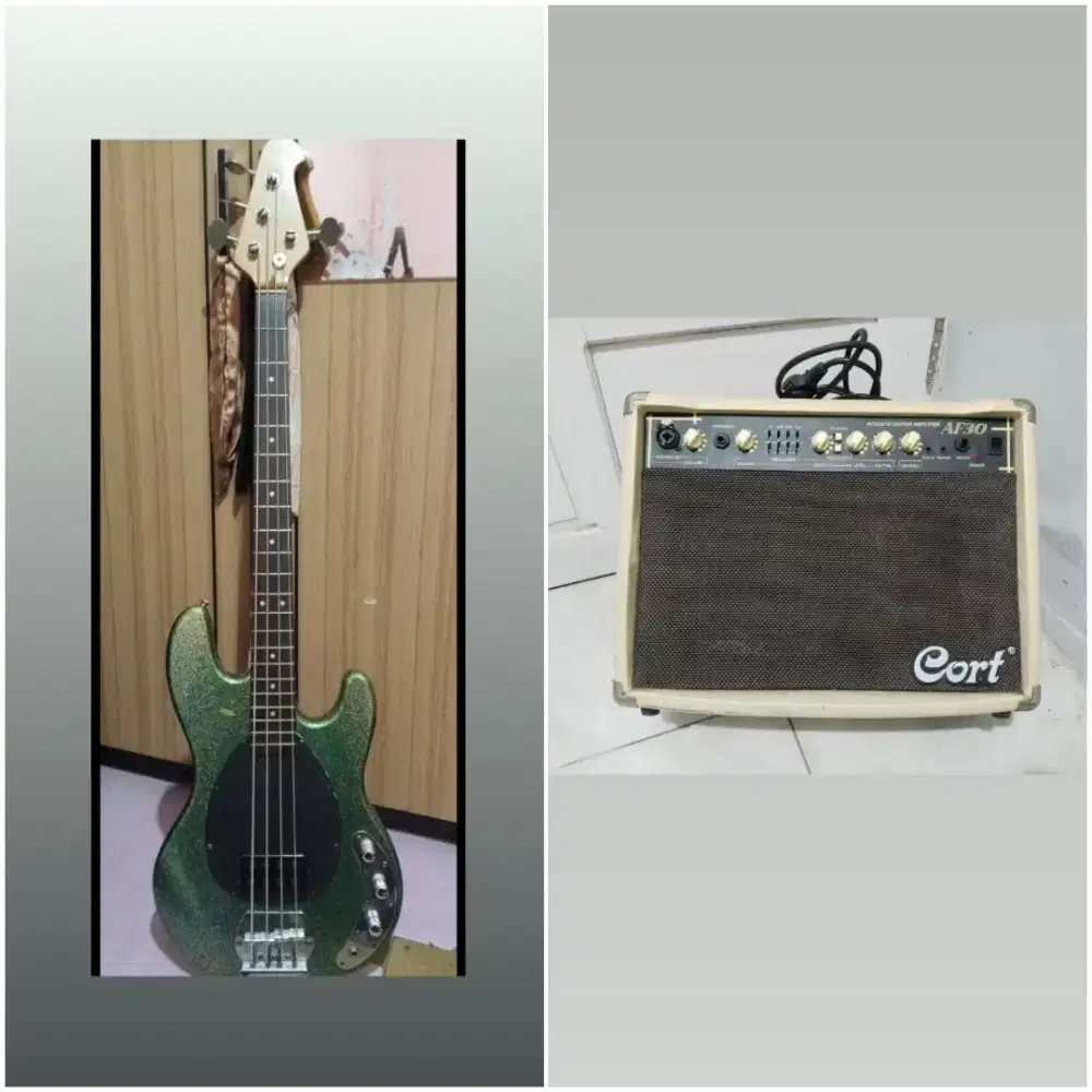 pketan bass ori dan ampli cort mantap siap pakai nett