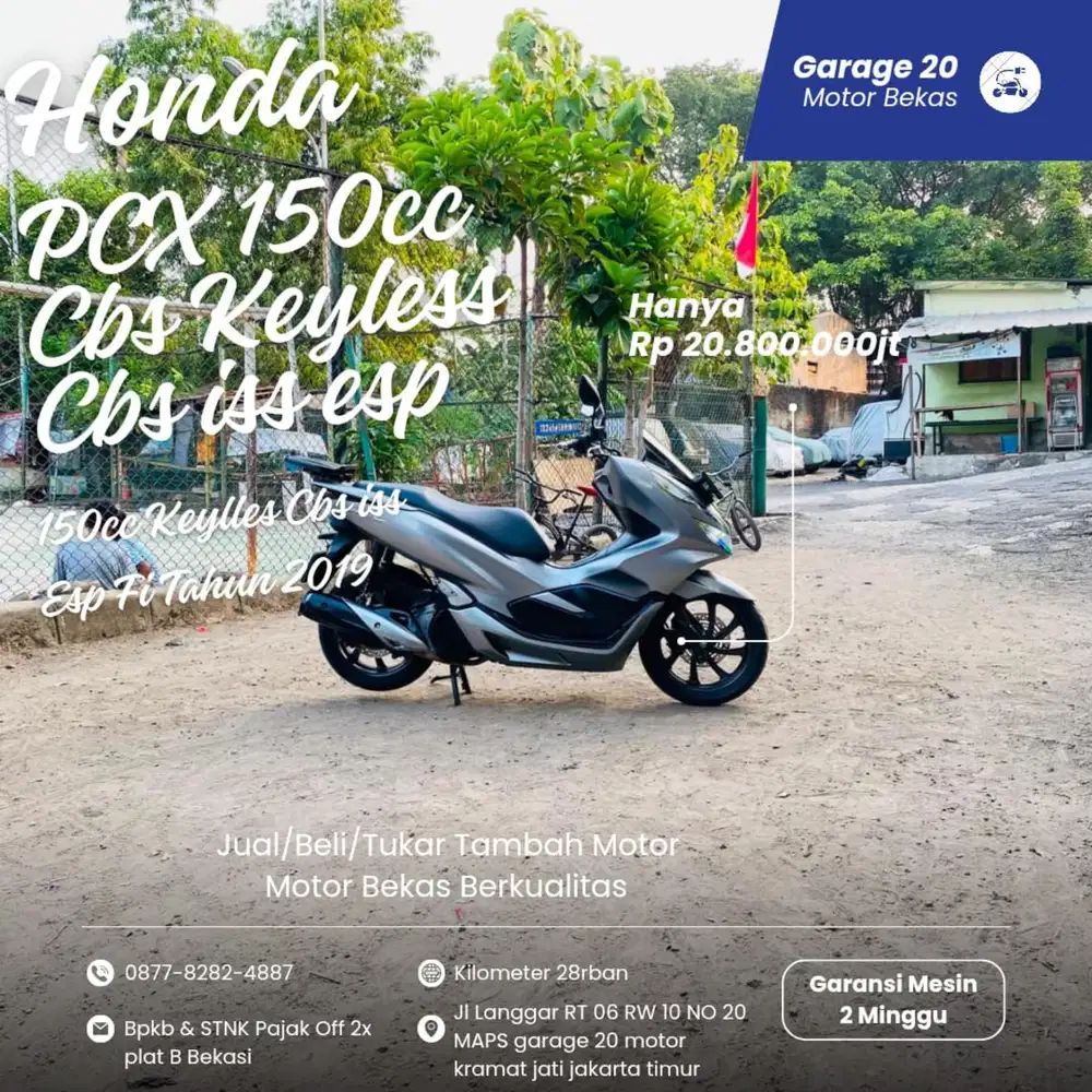Honda PCX 150cc Cbs pgm_Fi Tahun 2019