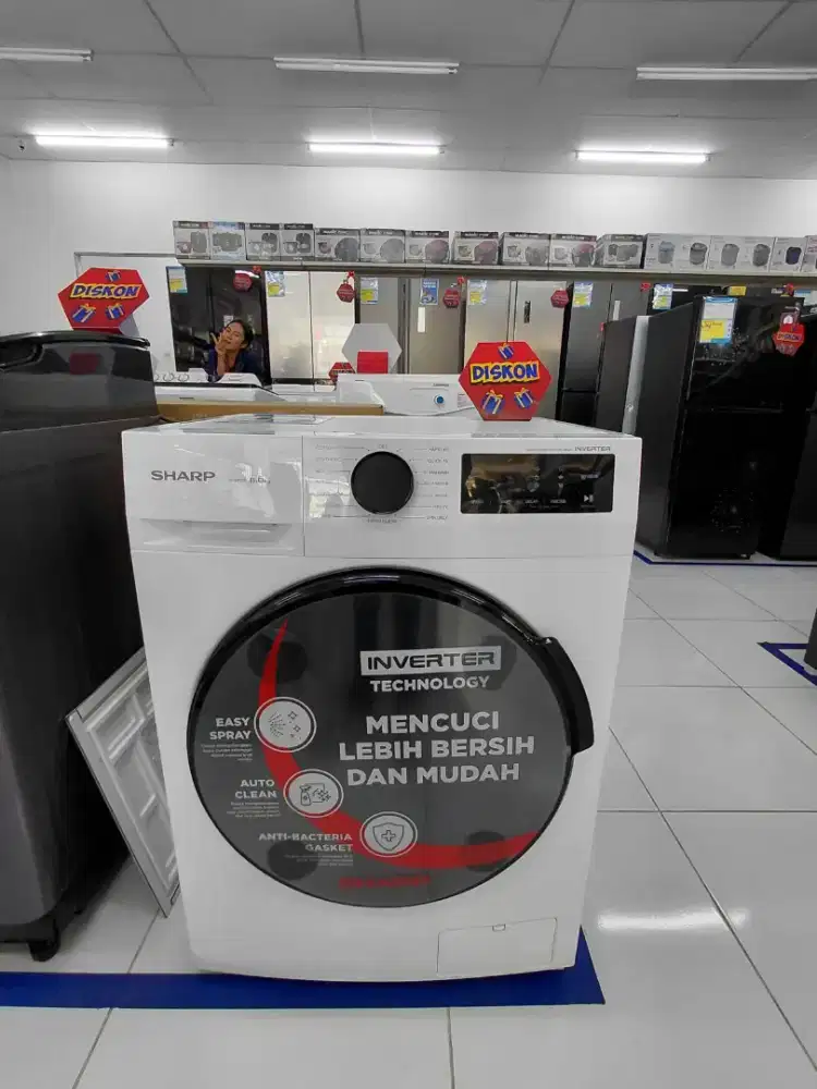 Mesin Cuci SHARP 7kg 200 Watt Inverter
