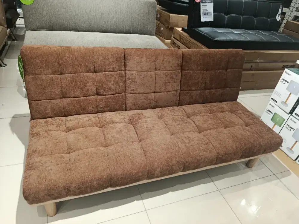 Gerano sofa bed w/console brown