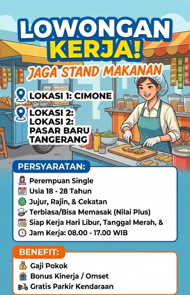 Lowongan jaga both makanan