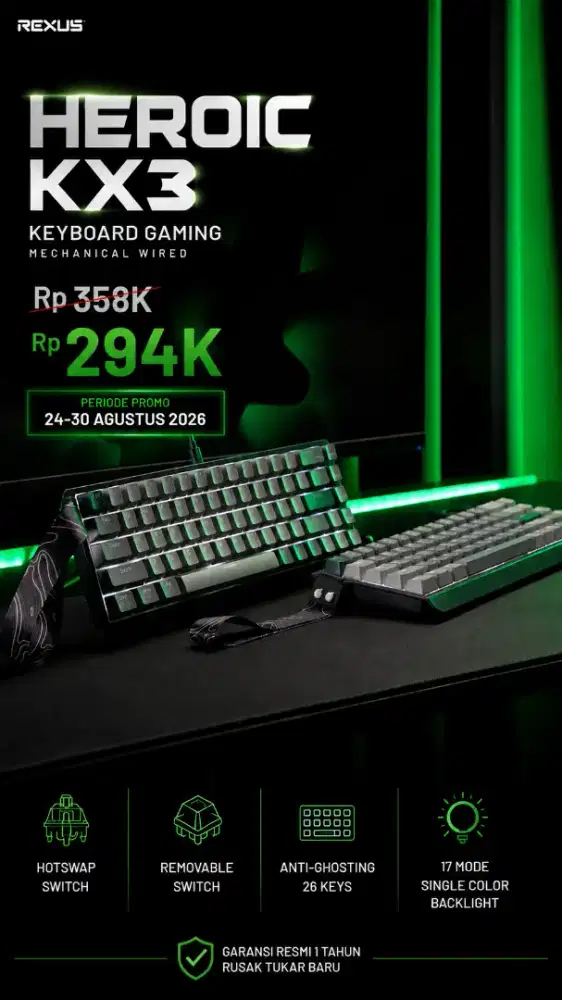 Keyboard gaming rexus heroic KX3