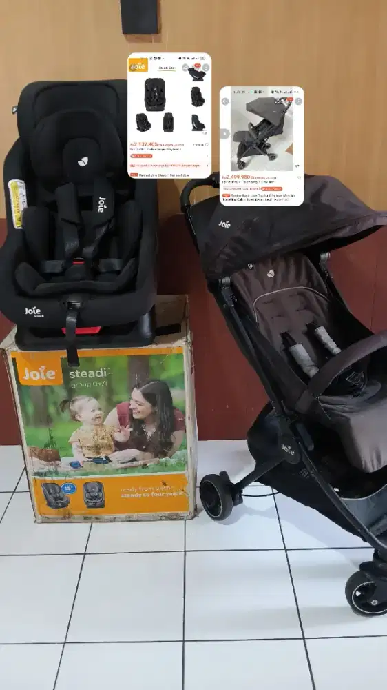 Borongan carseat joie dan stroller joie autofold