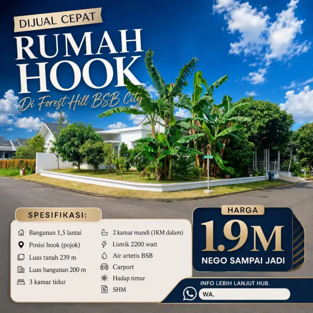 DIJUAL FOREST HILL CEPAT SEGERA