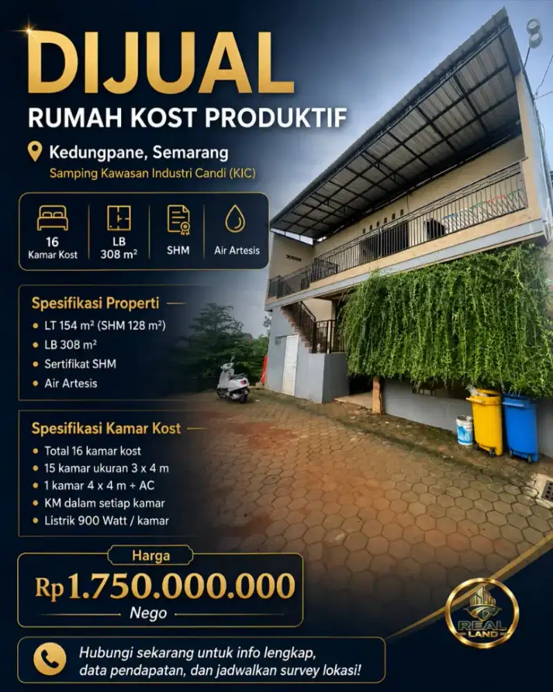 DIJUAL RUMAH KOST UNTUNG 2LT VIEW CEPAT SEGERA