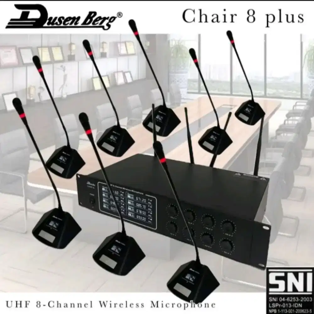 Mic meja wireless conference Dusenberg chair 8 garansi resmi 2 tahun
