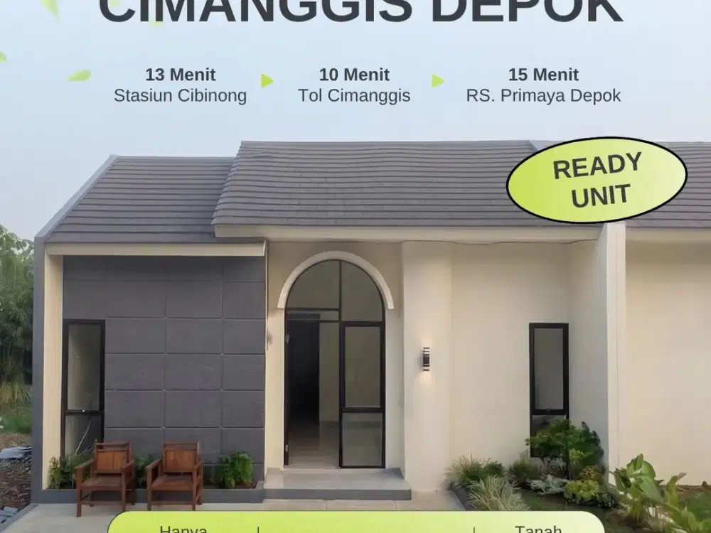 RUMAH READY LUAS 93m HANYA 549jt DI CIMANGGIS FREE ALL IN
