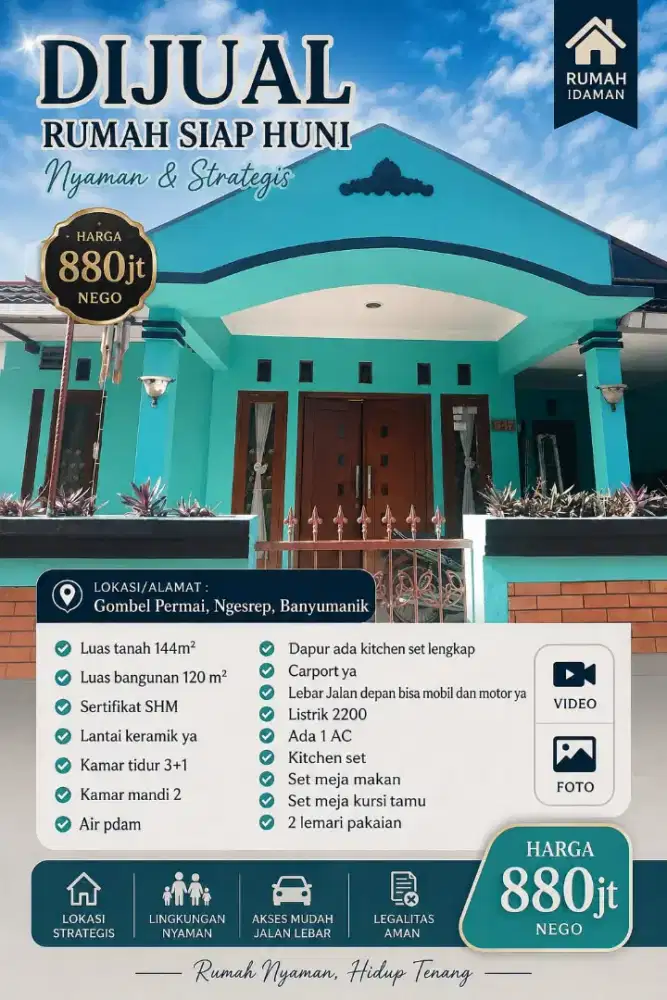 DIJUAL BANYUMANIK GOMBEL PERMAI MURAH DIBAWAH HARGA PASAR CEPAT SEGERA