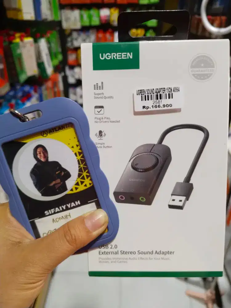 UGREEN SOUND ADAPTER 15CM 40964 | ATLANTIS DAHSYAT